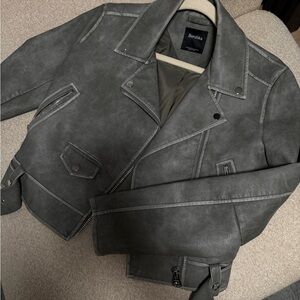 Bershka Charcoal women’s Biker Jacket